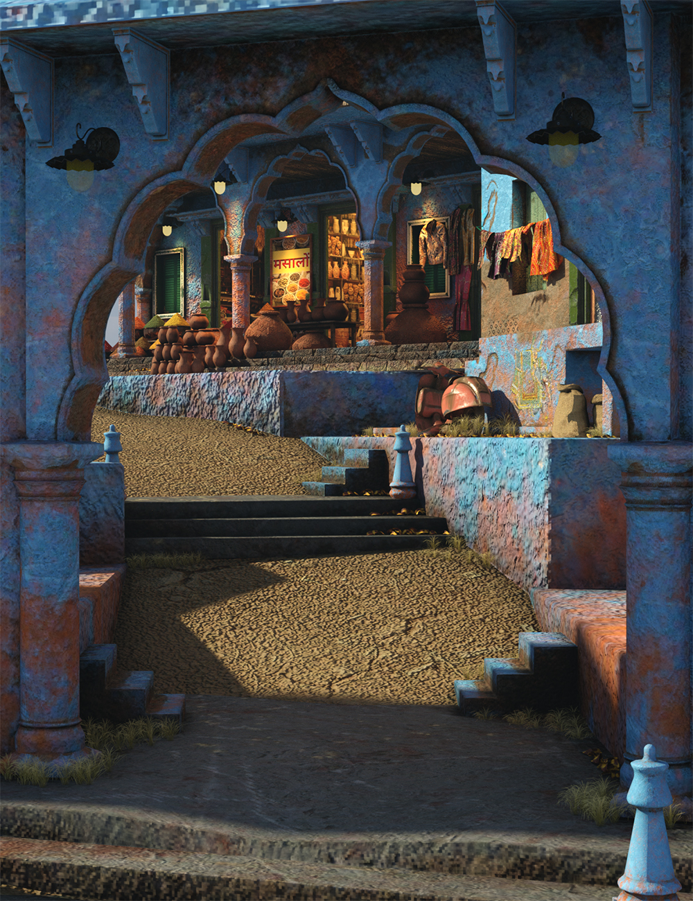 The Blue City Kit The Blue City Kit by: Meshitup, 3D Models by Daz 3D