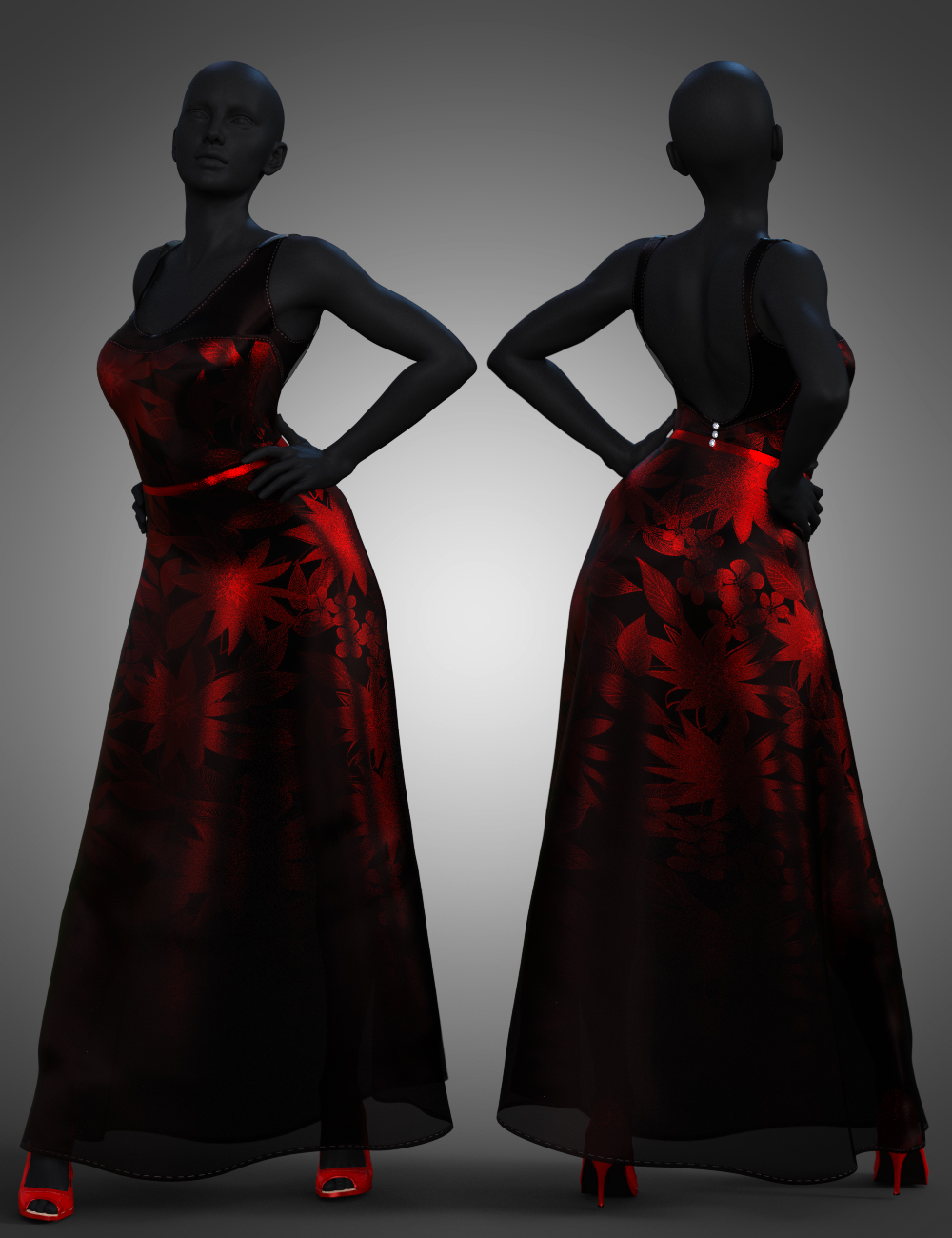dForce Gala Dress Textures by: ShanasSoulmate, 3D Models by Daz 3D
