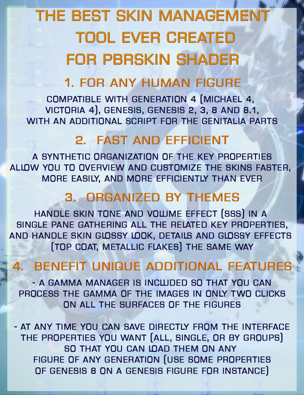 Ultimate PBRSkin Manager Ultimate PBRSkin Manager by: V3Digitimes, 3D Models by Daz 3D