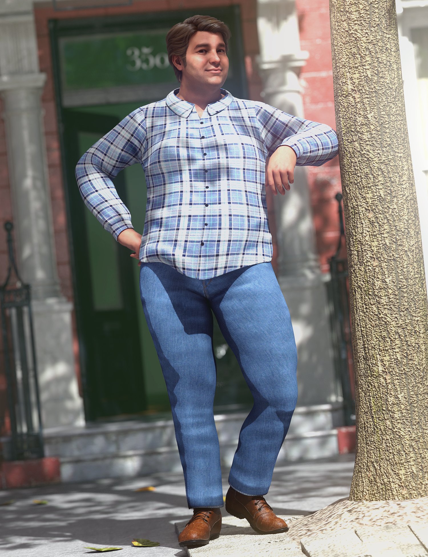 dForce Casual Flannel Outfit for Genesis 8.1 Male by: Arki, 3D Models by Daz 3D