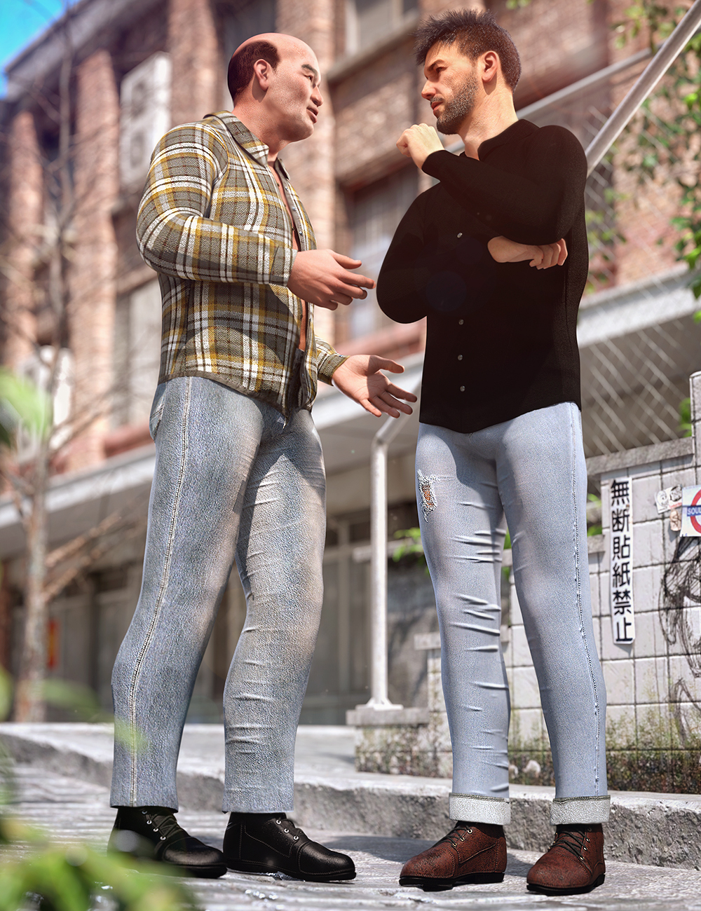 dForce Casual Flannel Textures by: Shox-Design, 3D Models by Daz 3D