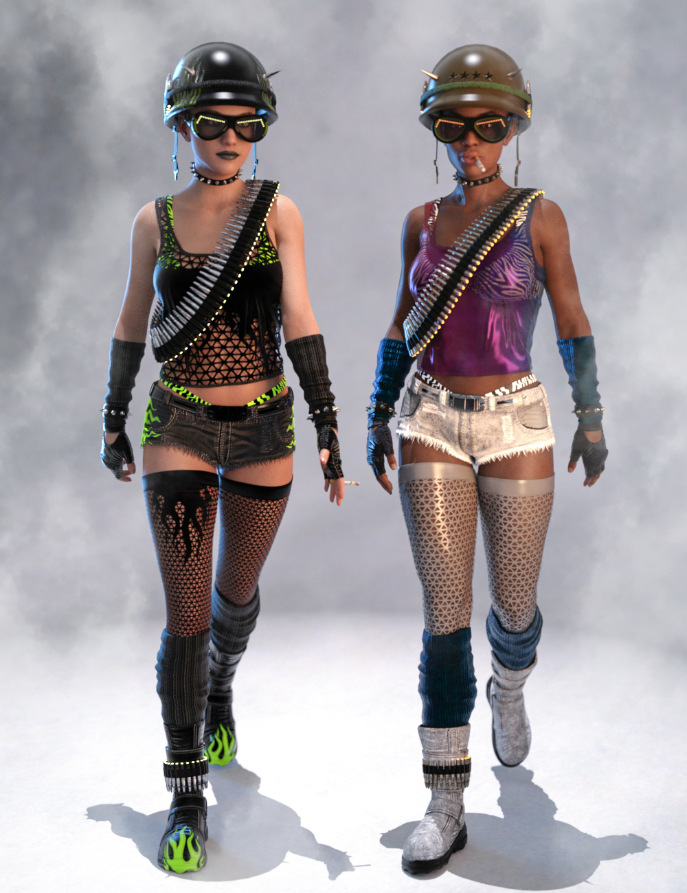 Anarkia Outfit Textures by: Demian, 3D Models by Daz 3D