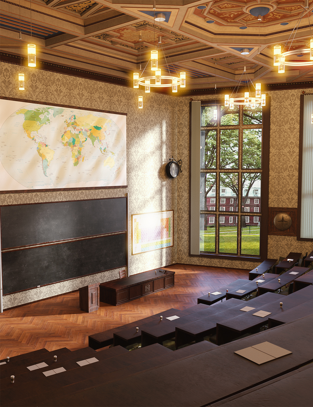 University Lecture Hall by: PrefoX, 3D Models by Daz 3D
