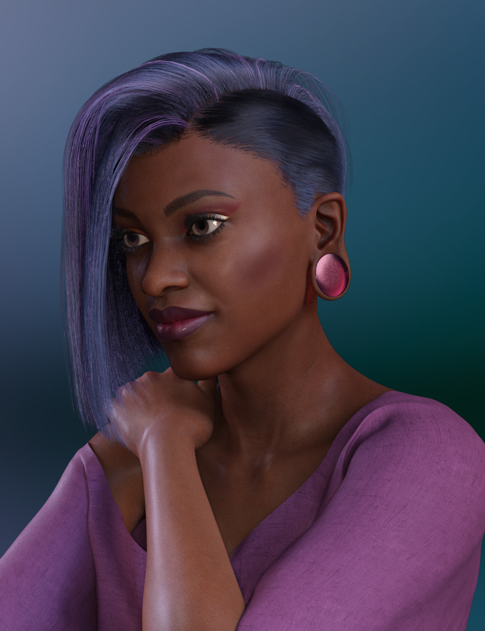 WD Salon: Asymmetrical Wedge Cut dForce Hair for Genesis 8.1 Female by: WillDupre, 3D Models by Daz 3D