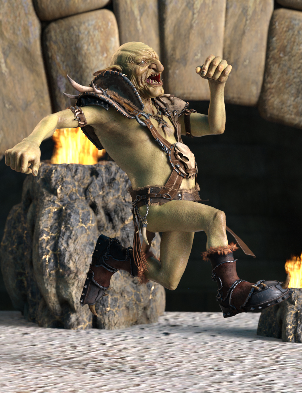Warrior Goblin Poses for War Goblin HD by: Ensary, 3D Models by Daz 3D