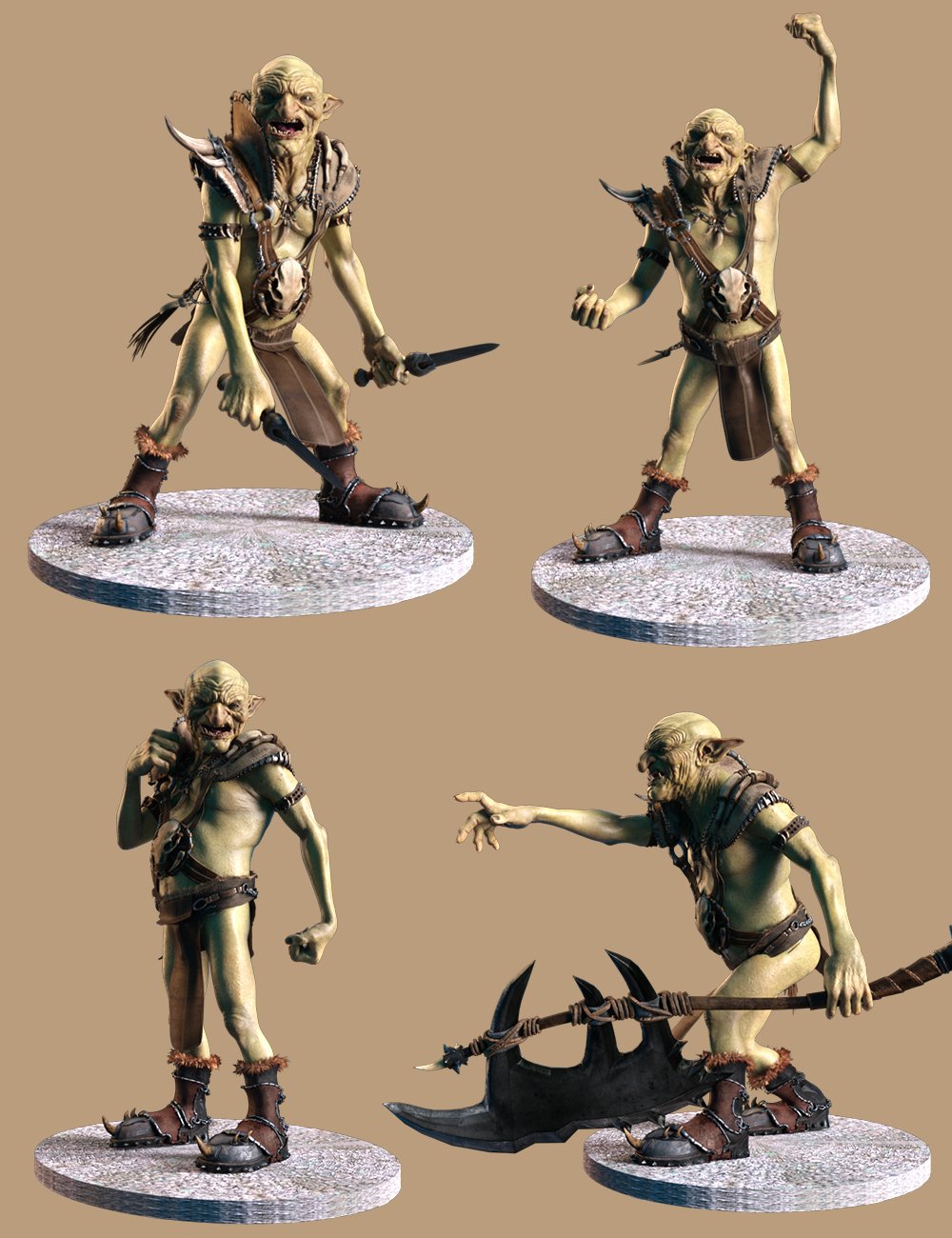 Warrior Goblin Poses for War Goblin HD Warrior Goblin Poses for War Goblin HD by: Ensary, 3D Models by Daz 3D