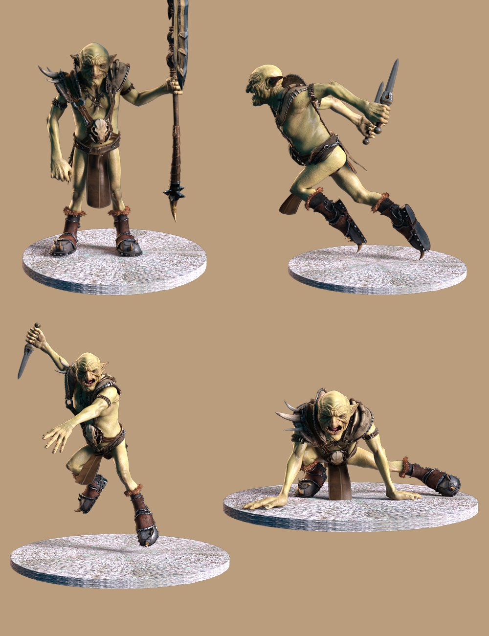 Warrior Goblin Poses for War Goblin HD Warrior Goblin Poses for War Goblin HD by: Ensary, 3D Models by Daz 3D