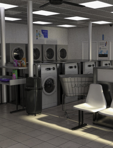 FG Apartment and Laundry Shop | Daz 3D