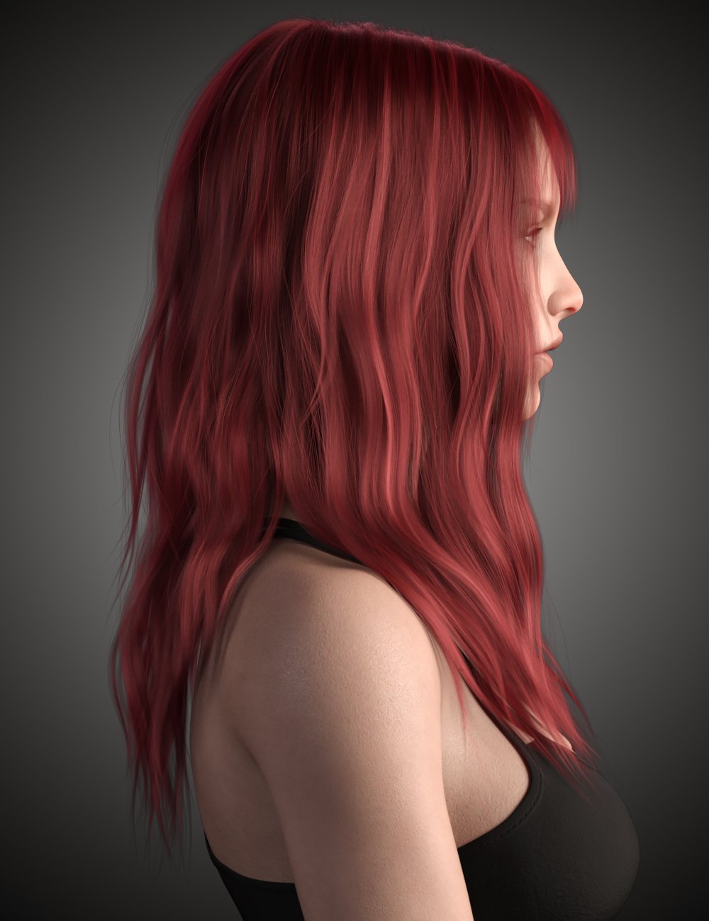 Flora Hair For Genesis 8 and 8.1 Female by: WindField, 3D Models by Daz 3D