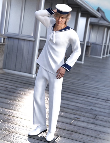 dForce Sailorman Outfit for Genesis 8 Males by: tentman, 3D Models by Daz 3D