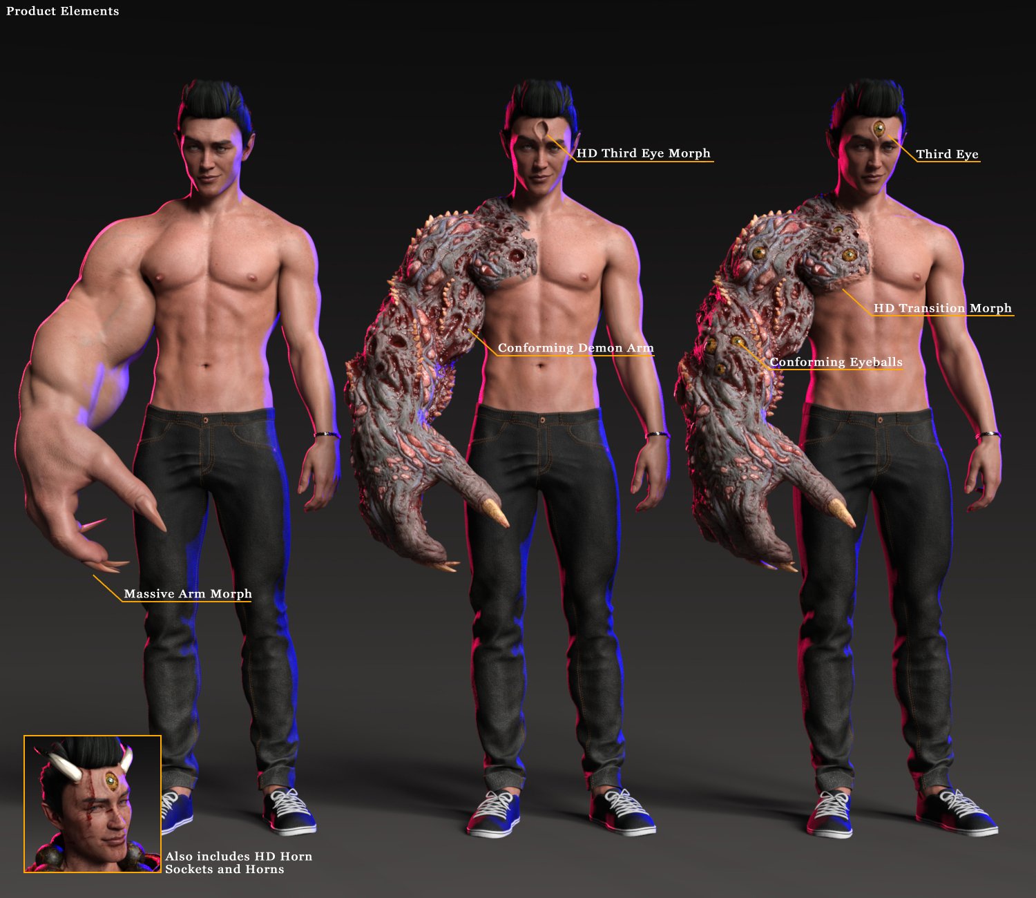 Arm of the Demon King for Genesis 8.1 Males Arm of the Demon King for Genesis 8.1 Males by: JoeQuick, 3D Models by Daz 3D