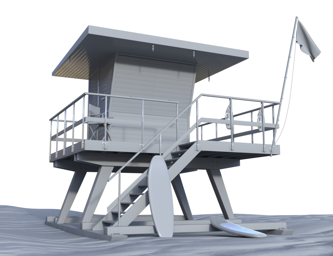 M8 Lifeguard Tower M8 Lifeguard Tower by: Modu8, 3D Models by Daz 3D