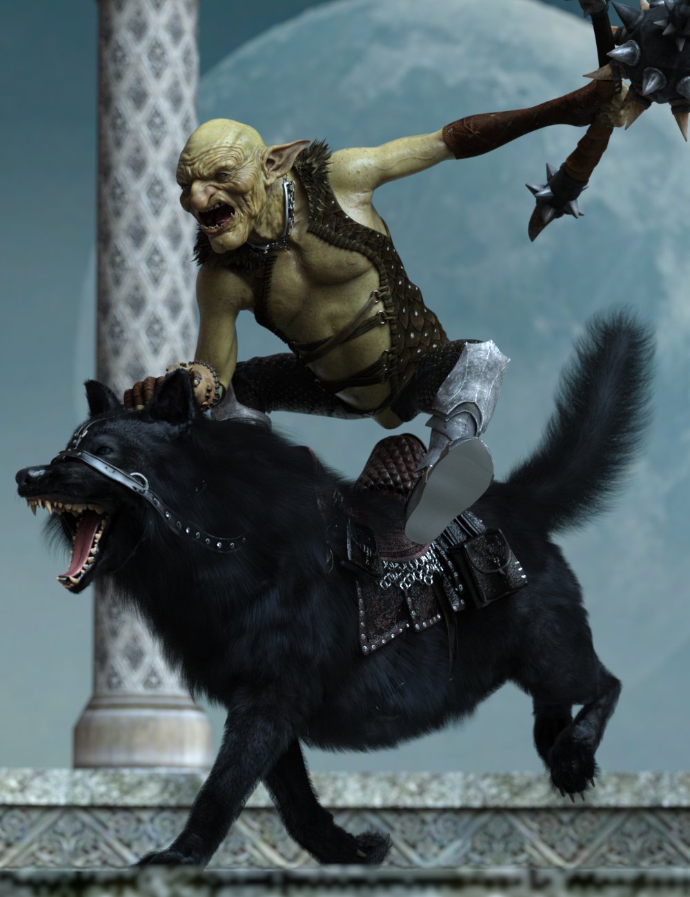 Goblin Rider Poses for War Goblin HD and Dire Wolf Goblin Rider Poses for War Goblin HD and Dire Wolf by: Ensary, 3D Models by Daz 3D