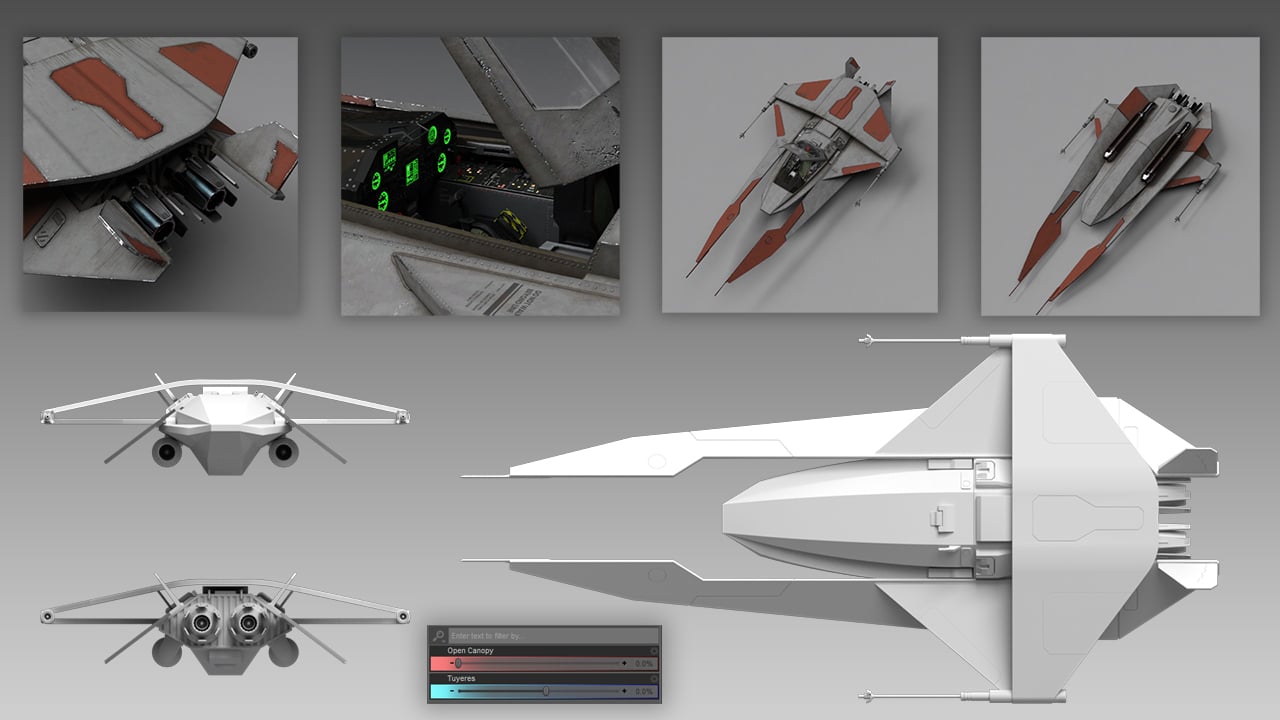 Starship R03 by: Mely3D, 3D Models by Daz 3D