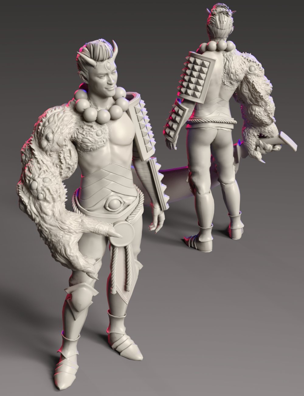 Outfit for Arm of the Demon King for Genesis 8 Males by: JoeQuick, 3D Models by Daz 3D