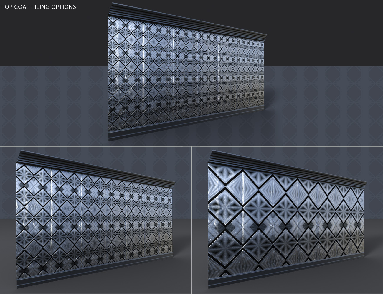 Embossed Art Deco Wallpaper Shaders by: ForbiddenWhispers, 3D Models by Daz 3D