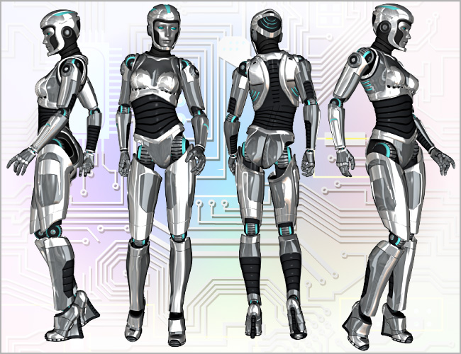 Bot Armor by: Parris, 3D Models by Daz 3D
