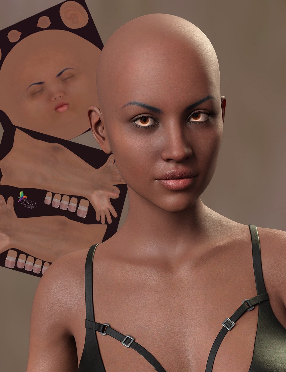 TMHL Dark Skin Merchant Resource for Genesis 8.1 Female by: TwiztedMetalhotlilme74, 3D Models by Daz 3D