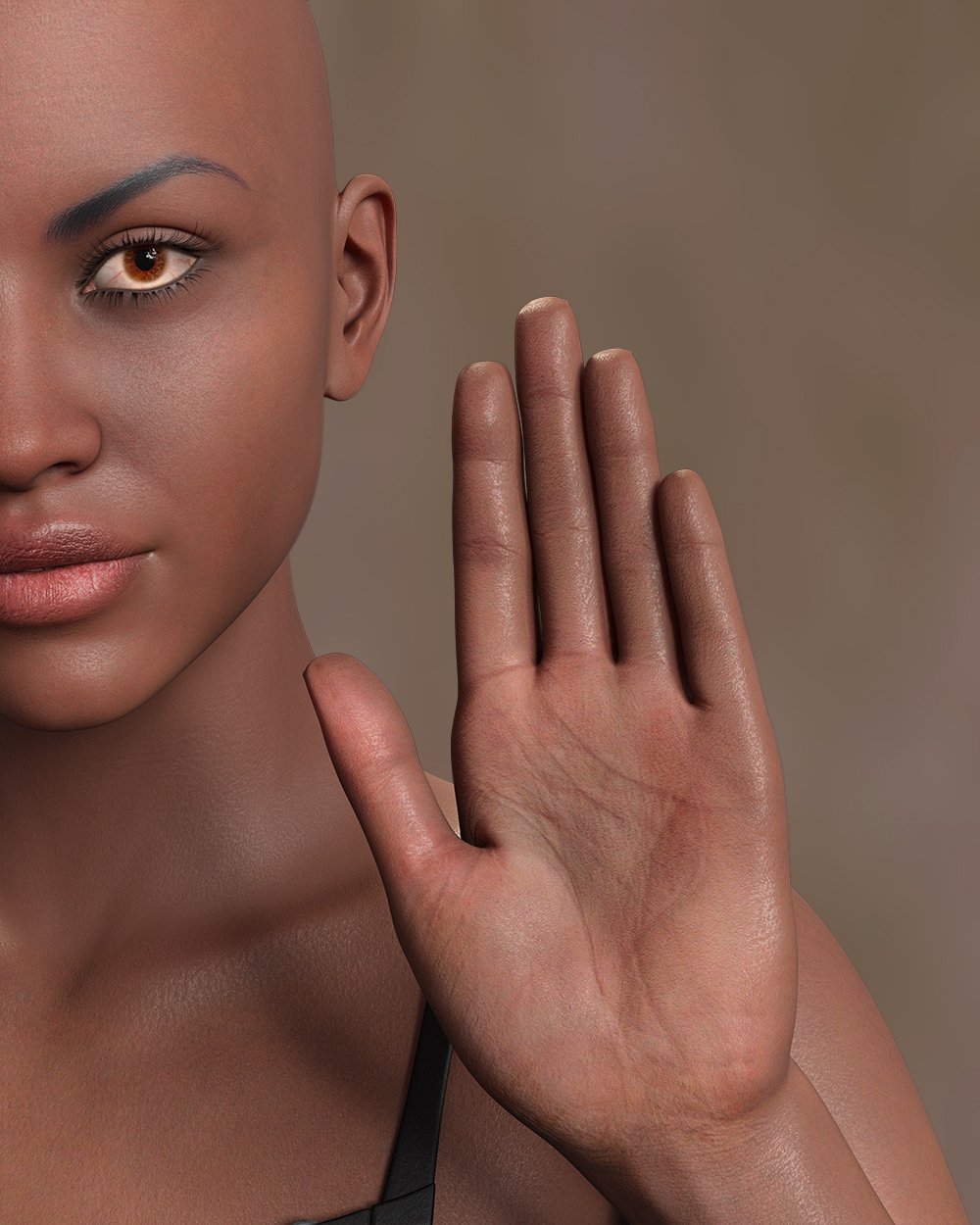TMHL Dark Skin Merchant Resource for Genesis 8.1 Female by: TwiztedMetalhotlilme74, 3D Models by Daz 3D