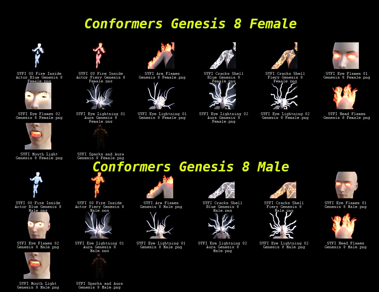 SY Fire Within Genesis 8 and 8.1 SY Fire Within Genesis 8 and 8.1 by: Sickleyield, 3D Models by Daz 3D
