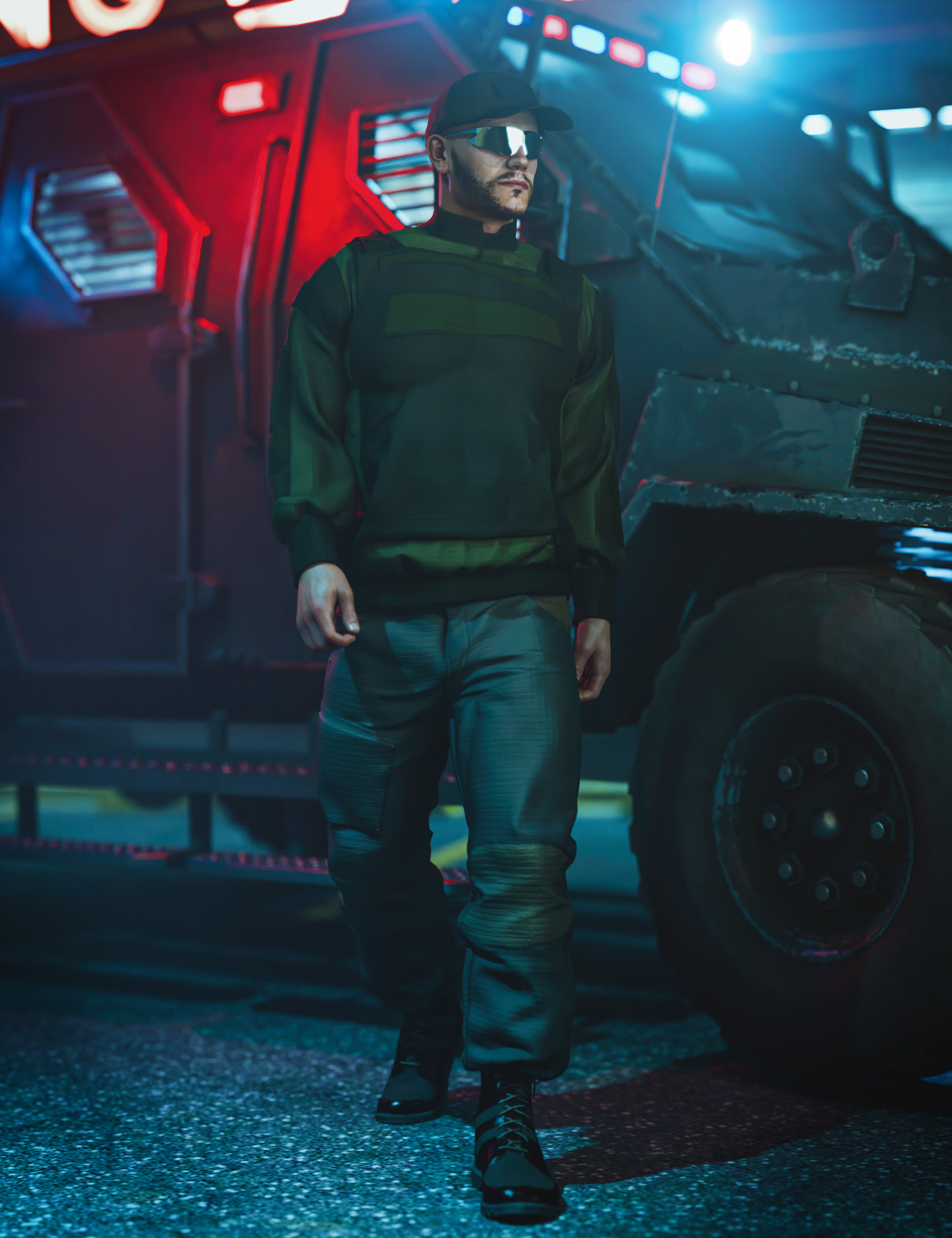 Street Tactical Fashion for Genesis 8 and 8.1 Male by: SadeRedCrow3DArtOdyssey, 3D Models by Daz 3D