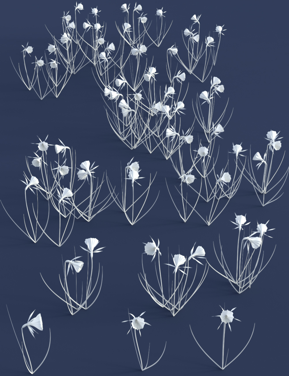 Tiny Plants - Hoop Petticoat Daffodils by: MartinJFrost, 3D Models by Daz 3D