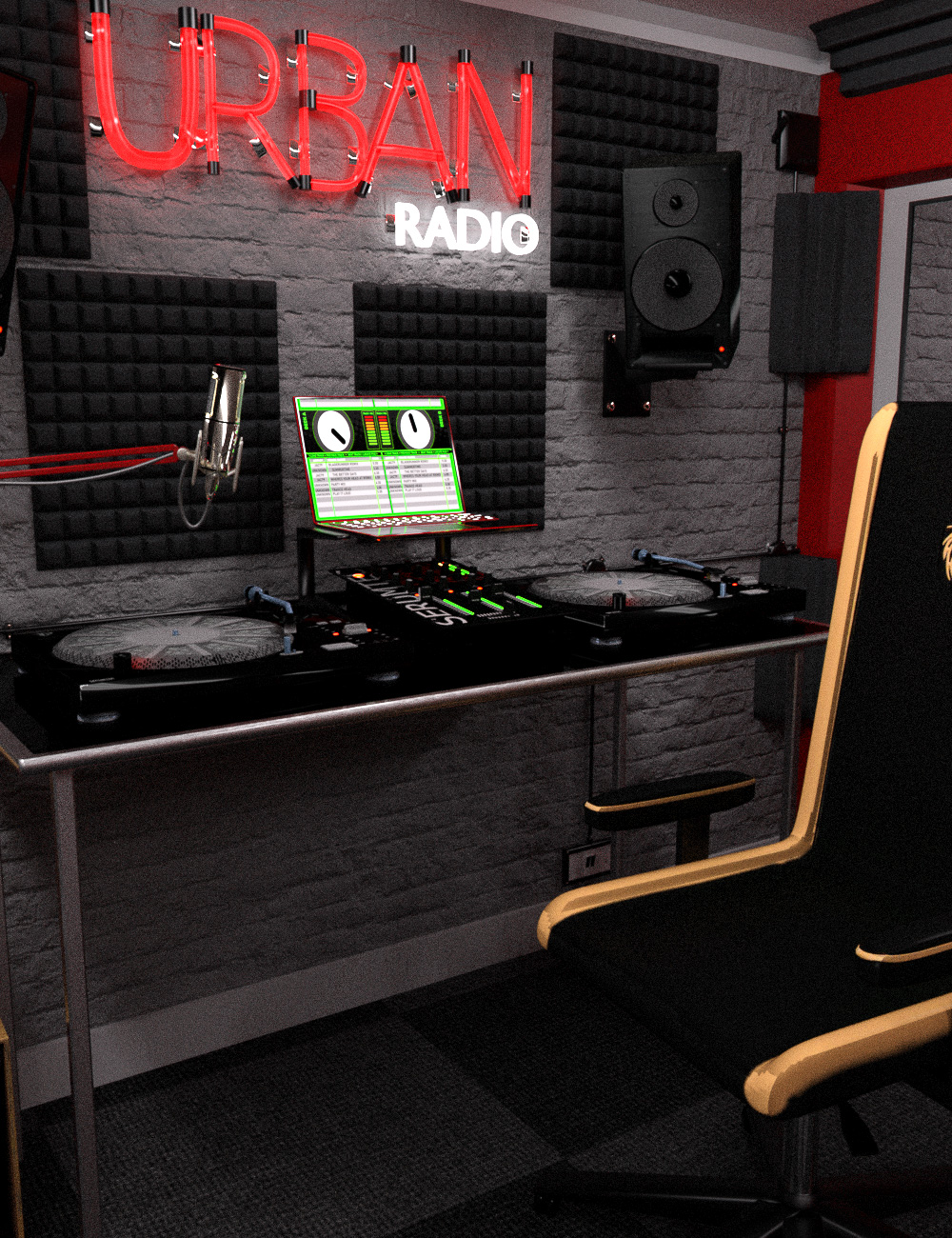 Urban Radio Station for Iray Urban Radio Station for Iray by: Serum, 3D Models by Daz 3D