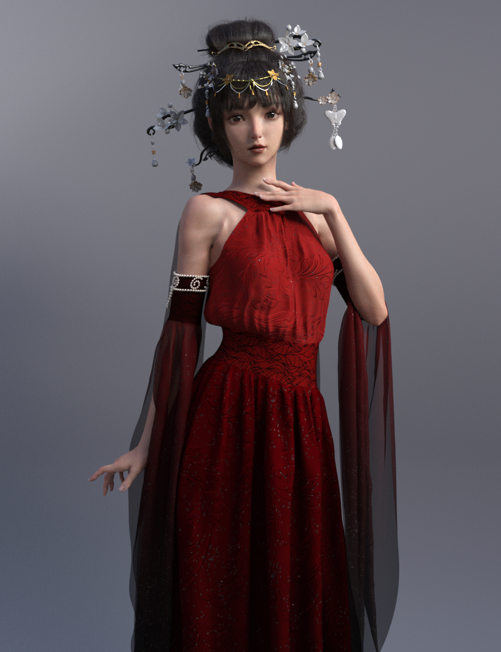 Luoqu for Genesis 8.1 Female by: Ergou, 3D Models by Daz 3D