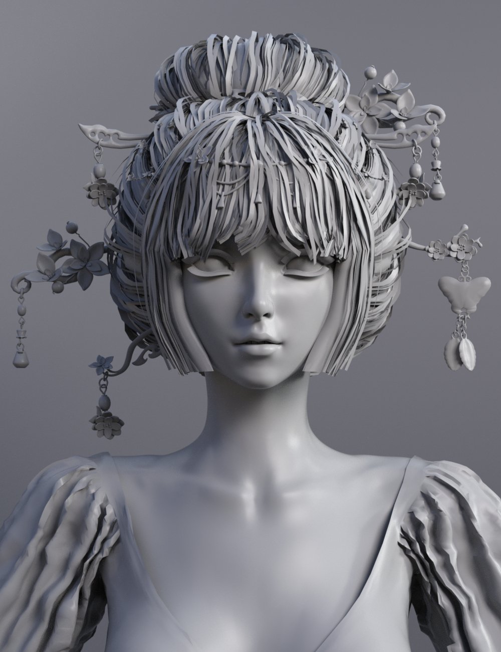 Luoqu Hair for Genesis 8.1 Female Luoqu Hair for Genesis 8.1 Female by: Ergou, 3D Models by Daz 3D