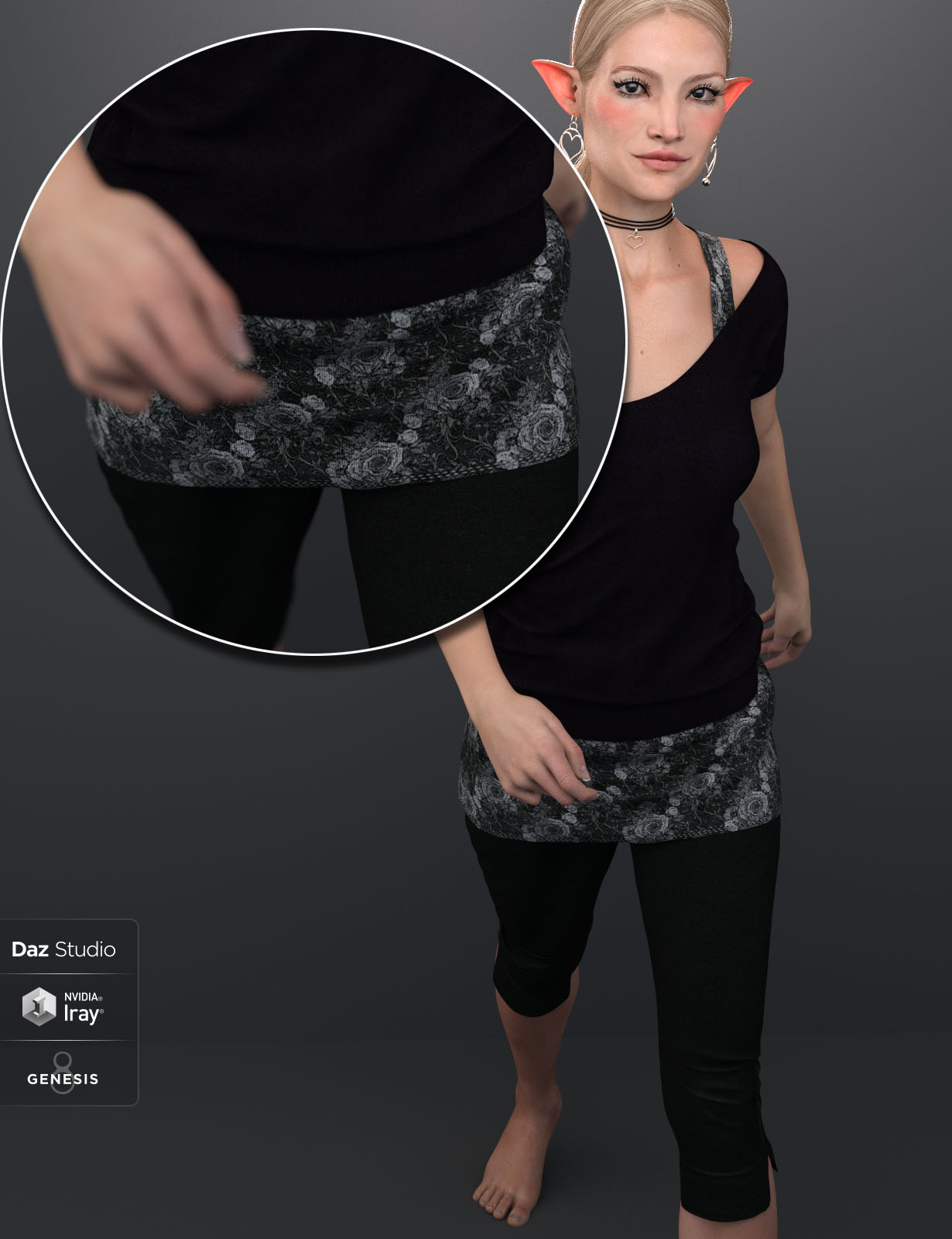 dForce EA Naive Rock Outfit for Genesis 8 and 8.1 Females dForce EA Naive Rock Outfit for Genesis 8 and 8.1 Females by: Eichhorn Art, 3D Models by Daz 3D