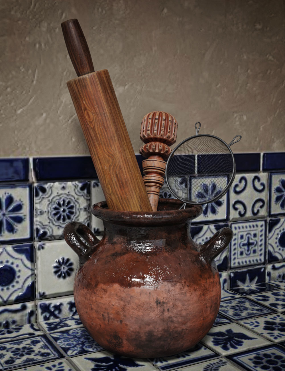 Hacienda Kitchen Hacienda Kitchen by: Hypertaf, 3D Models by Daz 3D