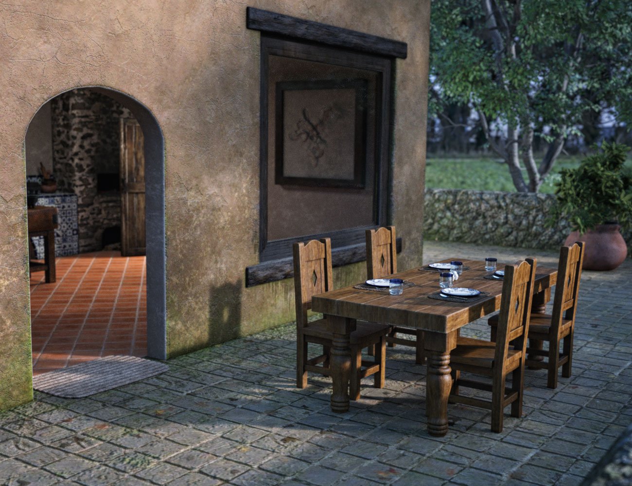 Hacienda Kitchen by: Hypertaf, 3D Models by Daz 3D