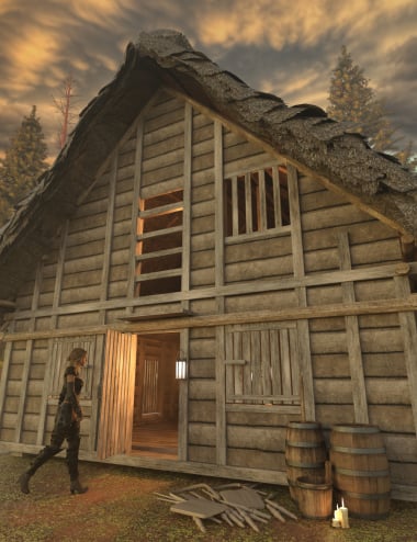 Timber Framed Houses 2 by: Enterables, 3D Models by Daz 3D