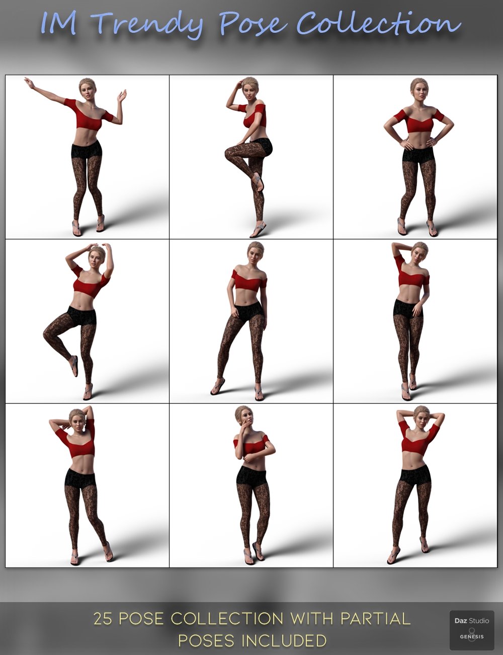 IM Trendy Pose Collection IM Trendy Pose Collection by: Paper TigerIronman, 3D Models by Daz 3D