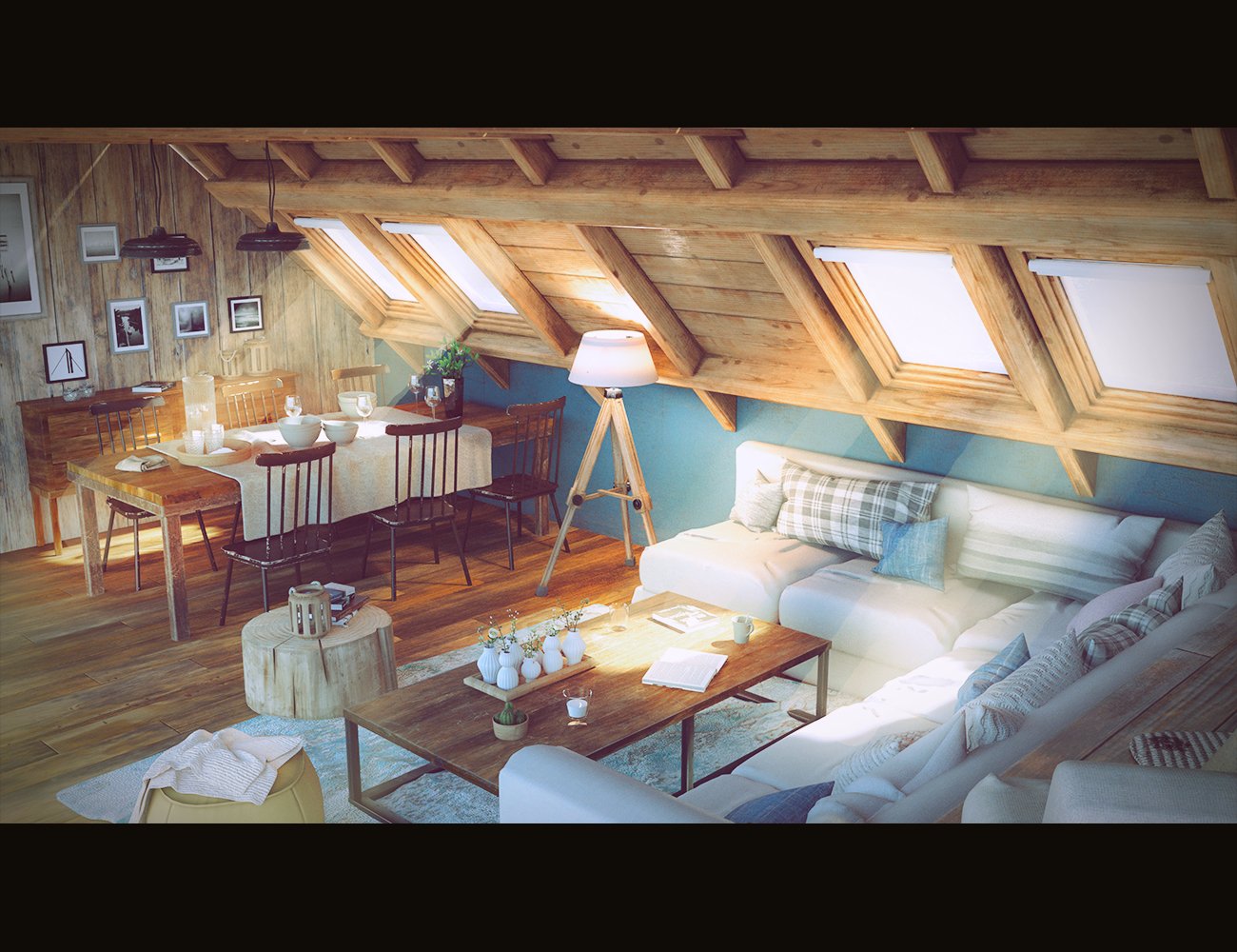 Winter Vacation Living Room Winter Vacation Living Room by: Polish, 3D Models by Daz 3D