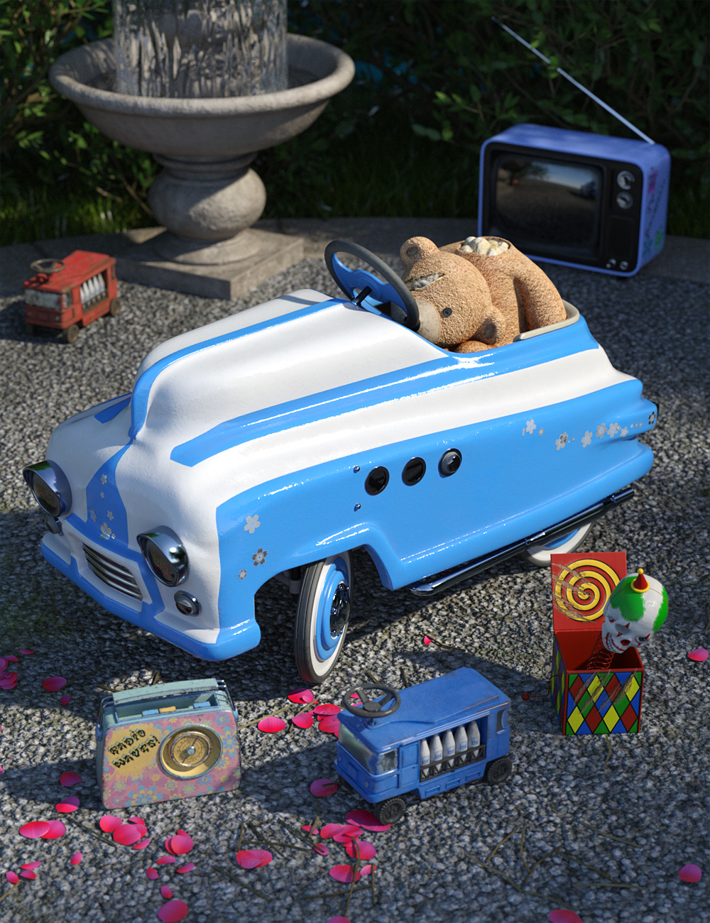 Vintage Toy Car by: ForbiddenWhispersDavid Brinnen, 3D Models by Daz 3D