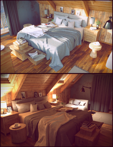 Winter Vacation Bedroom by: Polish, 3D Models by Daz 3D
