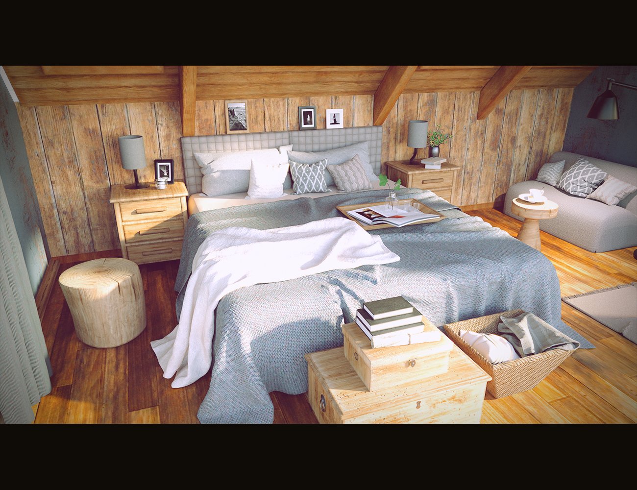 Winter Vacation Bedroom by: Polish, 3D Models by Daz 3D