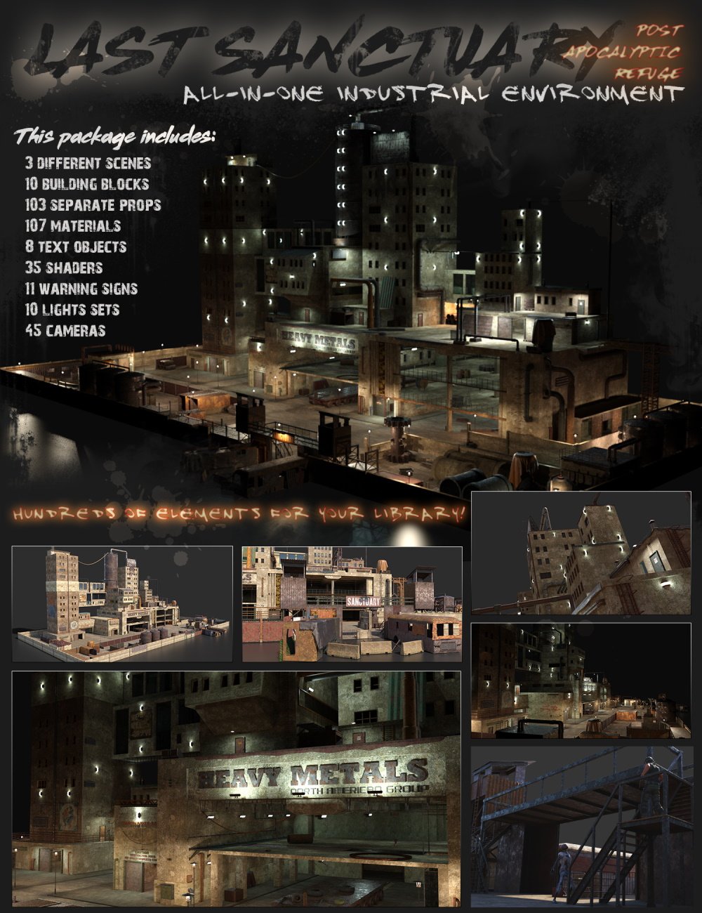 Last Sanctuary - Post Apocalyptic Refuge by: Aedilium, 3D Models by Daz 3D