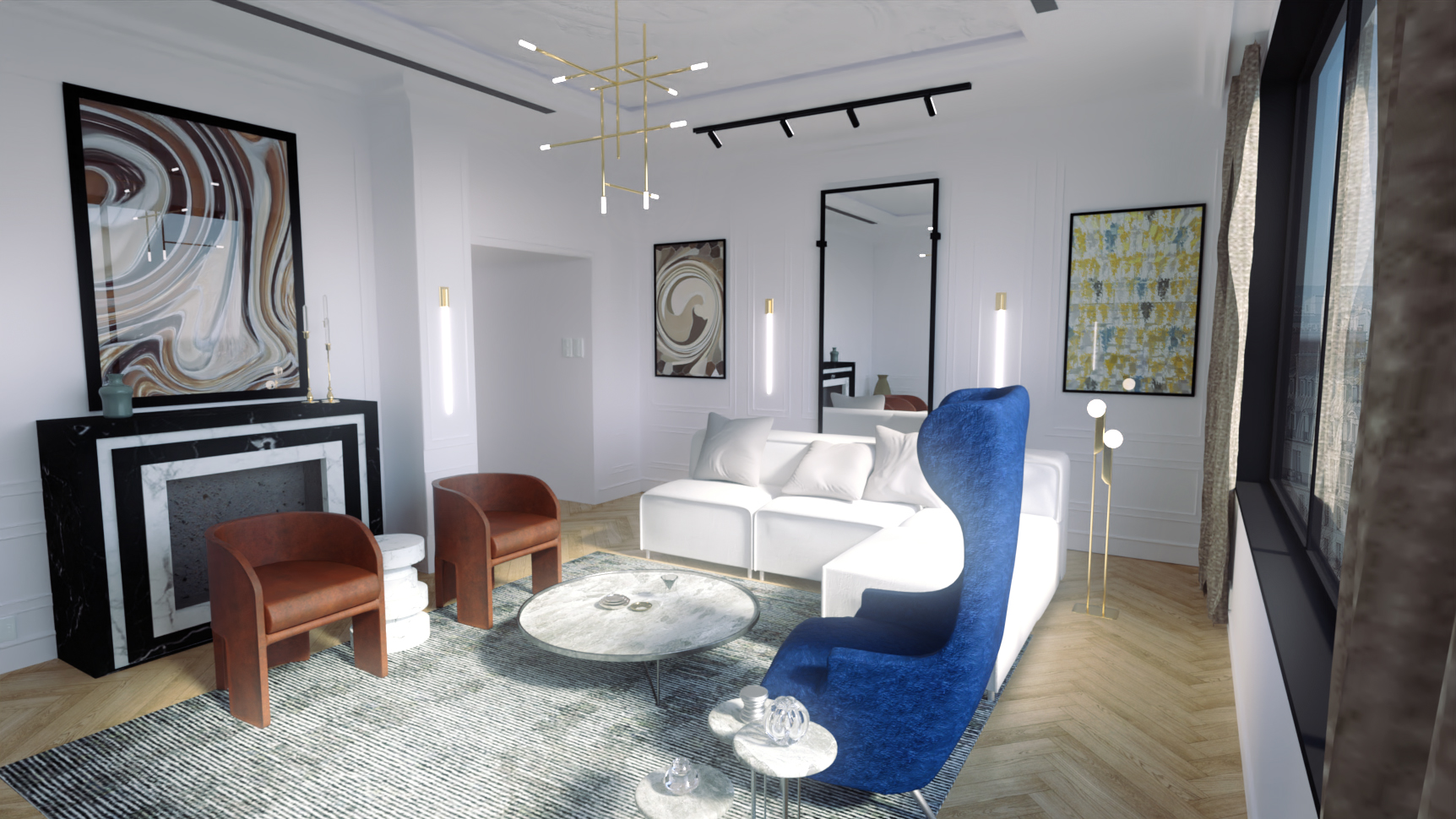 Paris Living Room by: Digitallab3D, 3D Models by Daz 3D