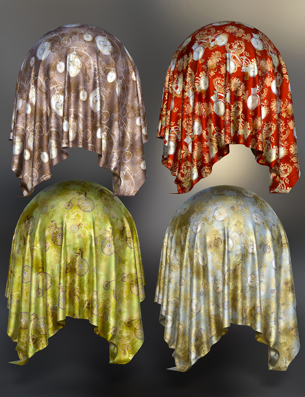 Vintage Fabric Iray Shaders by: Nelmi, 3D Models by Daz 3D