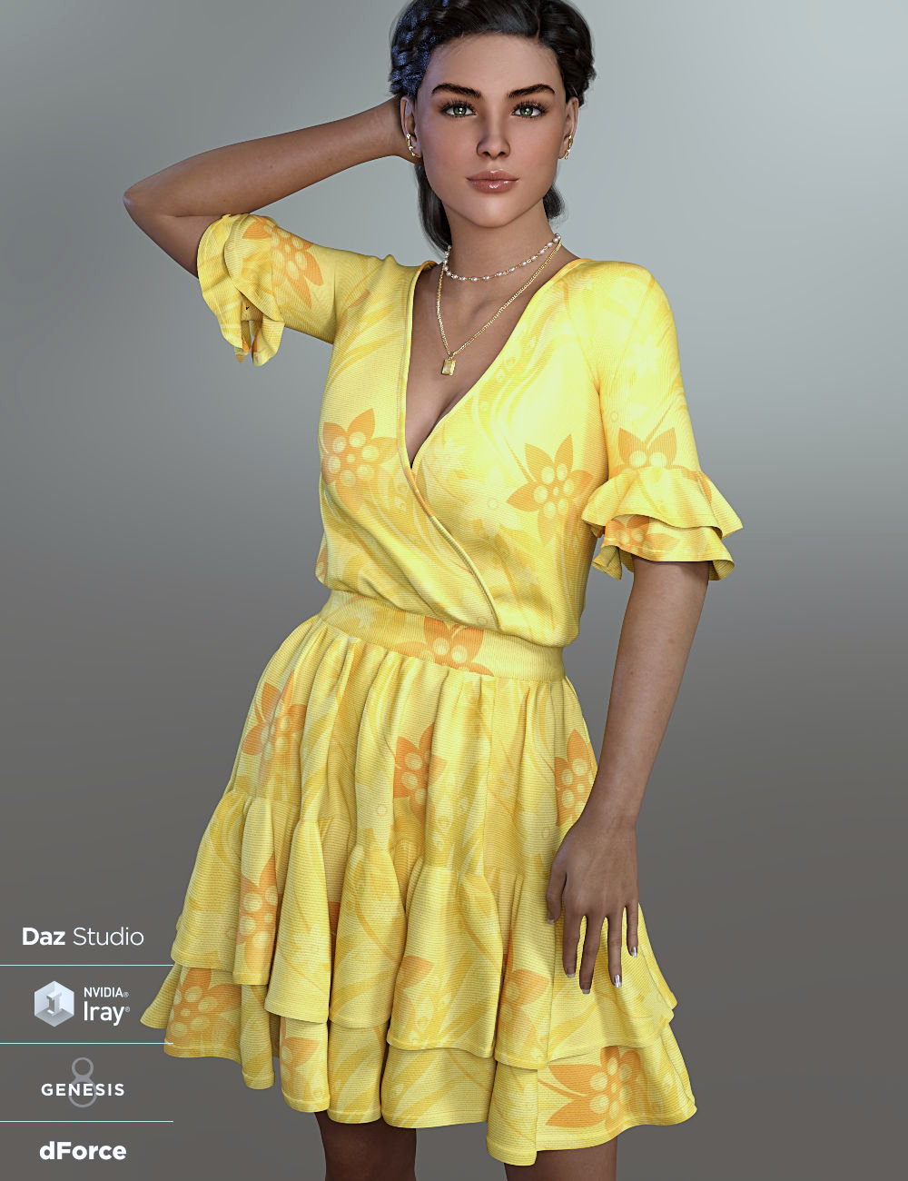 dForce Maia Outfit for Genesis 8 and 8.1 Females by: WildDesigns, 3D Models by Daz 3D