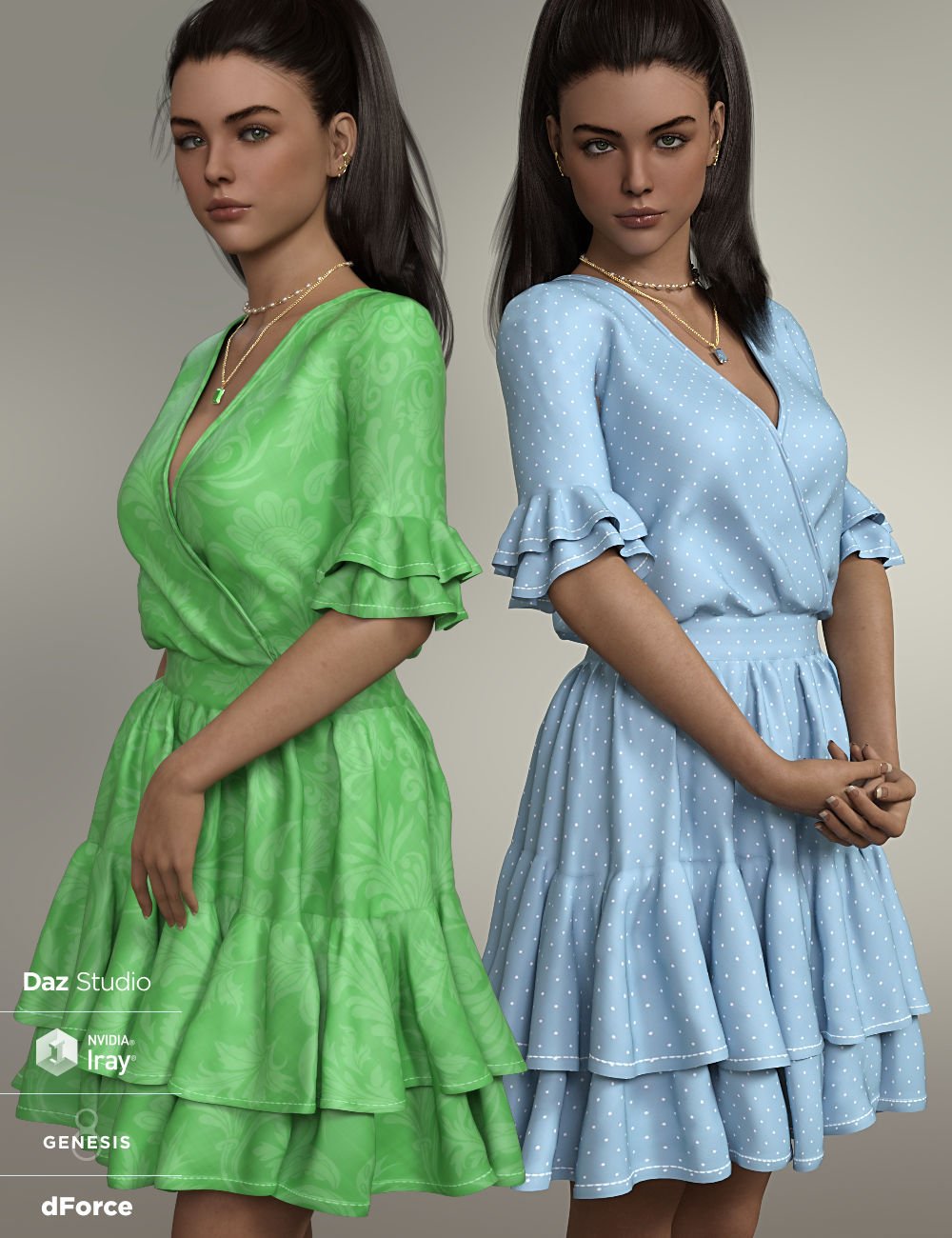 dForce Maia Outfit for Genesis 8 and 8.1 Females by: WildDesigns, 3D Models by Daz 3D