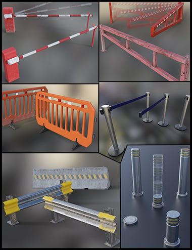 Universal Barrier Pack by: Censored, 3D Models by Daz 3D