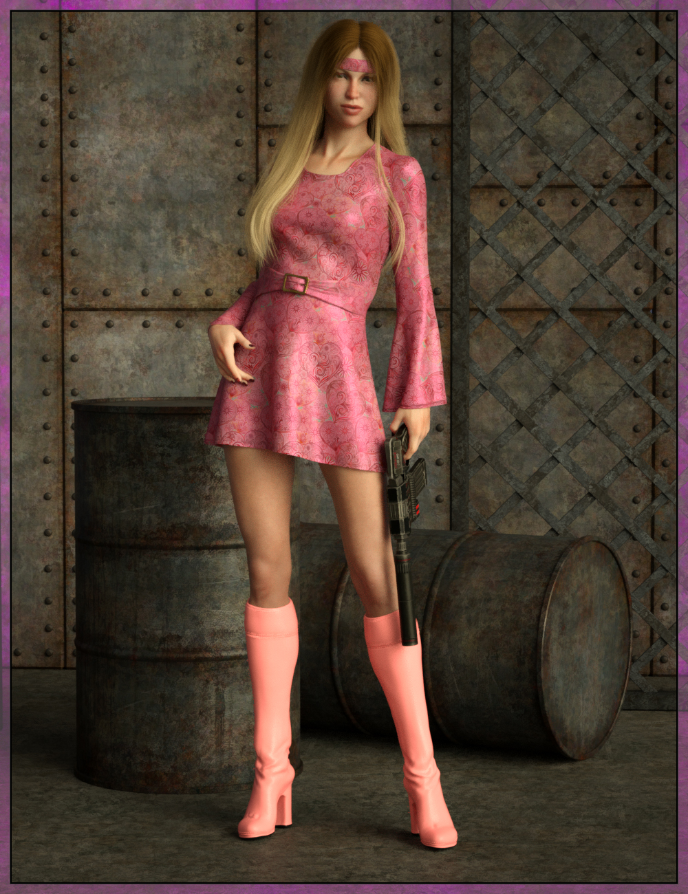 dForce HippyChic Outfit for Genesis 8 and 8.1 Female by: Nathy, 3D Models by Daz 3D