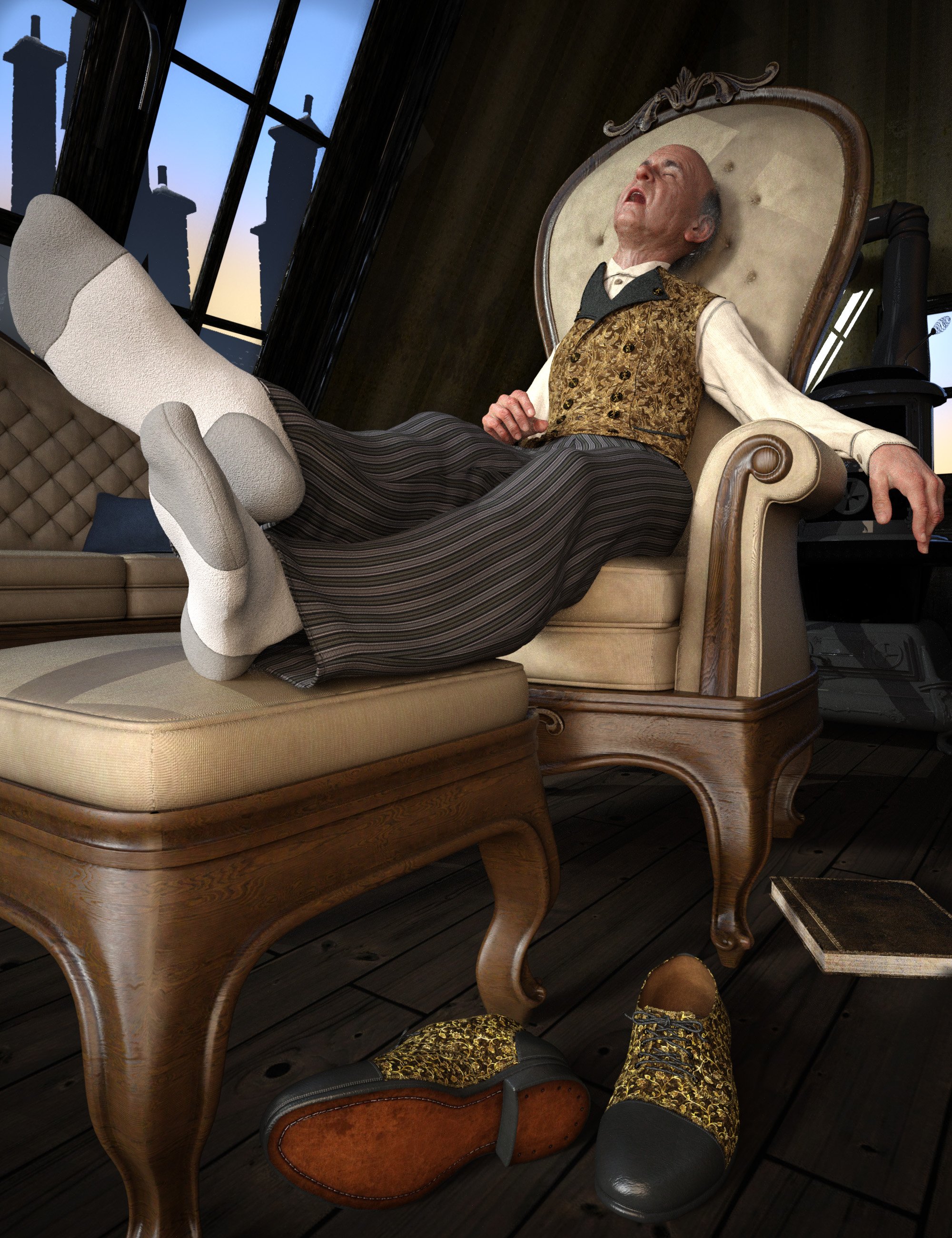 Victorian Gentleman's Evening Dress for Genesis 8 and 8.1 Males Victorian Gentleman's Evening Dress for Genesis 8 and 8.1 Males by: The Alchemist, 3D Models by Daz 3D