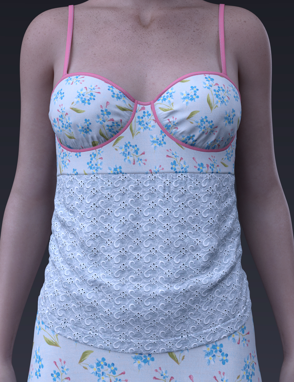 dForce Fleur Farouche Outfit for Genesis 8 and 8.1 Females by: Leviathan, 3D Models by Daz 3D