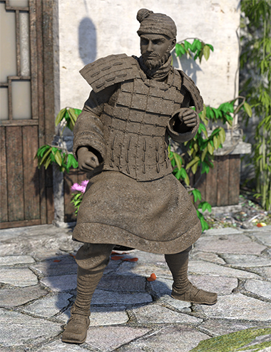 The Action Terracotta Warrior for Genesis 8.1 Male and Michael 8.1 by: Jerry Jang, 3D Models by Daz 3D