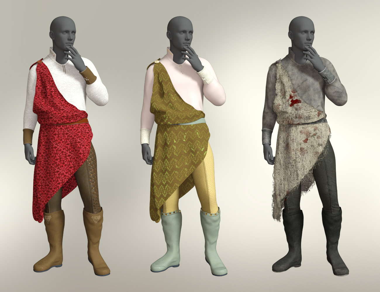 dForce Faenor Outfit for Genesis 8 Males by: AmaranthPixelTizzyFit, 3D Models by Daz 3D