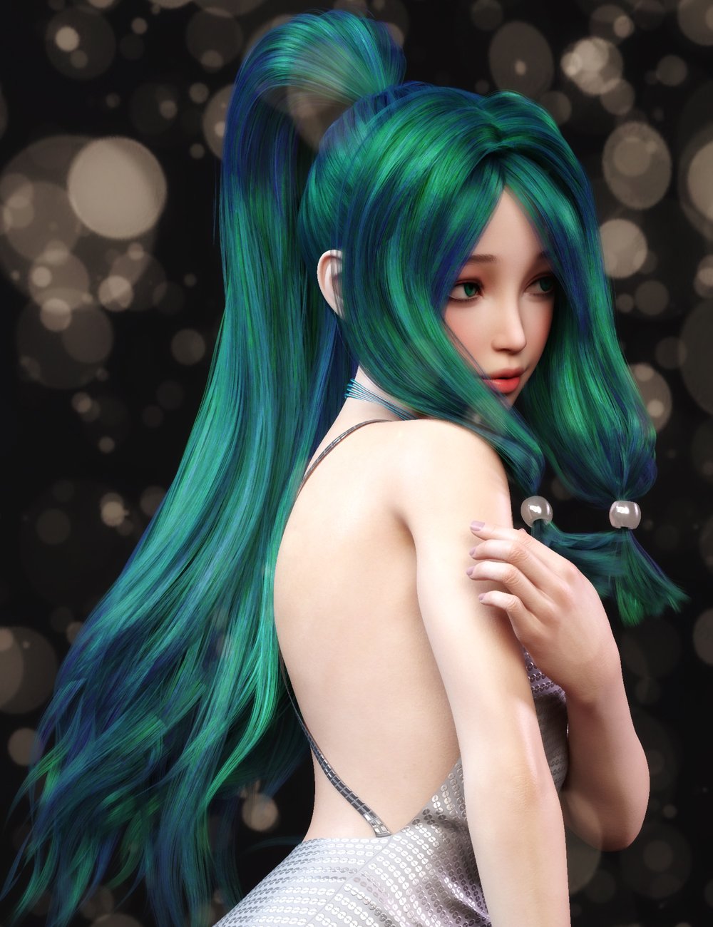 Haiku Hair for Genesis 8 and 8.1 Females by: Lady Littlefox, 3D Models by Daz 3D